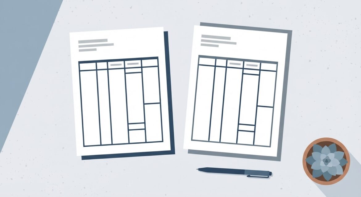 two insurance quote printouts placed side by side on a desk
